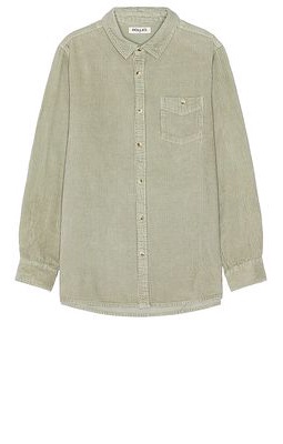 ROLLA'S Men At Work Fat Cord Shirt in Sage