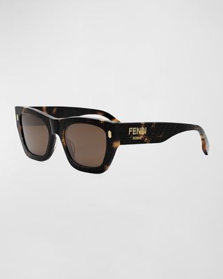 Roma Acetate Rectangle Sunglasses