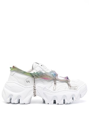 Rombaut abstract print-detail chunky sneakers - White