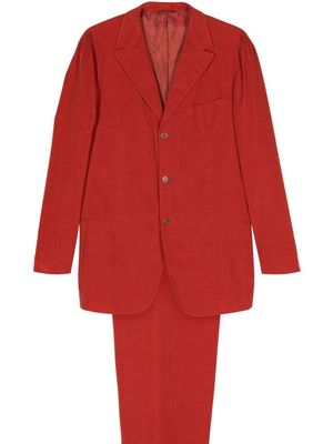 Romeo Gigli Pre-Owned 1990s corduroy single-breasted suit - Red