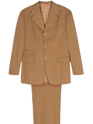 Romeo Gigli Pre-Owned 1990s single-breasted cotton suit - Brown