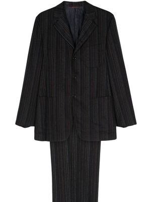 Romeo Gigli Pre-Owned 1990s striped single-breasted wool suit - Blue