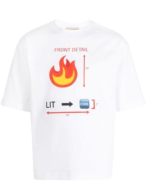 ROMEO HUNTE Lit-print short-sleeve T-shirt - White