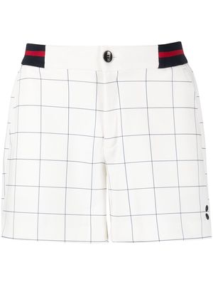 Ron Dorff check-print tennis shorts - White