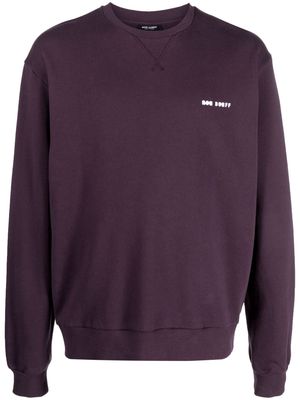 Ron Dorff embossed-logo organic-cotton sweatshirt - Purple