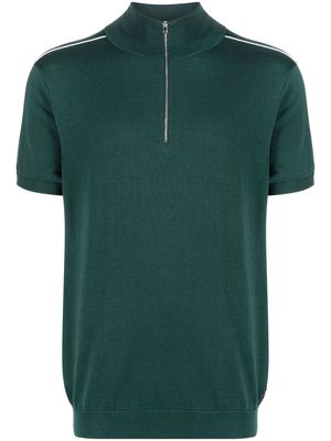 Ron Dorff high-neck cotton-silk polo shirt - Green