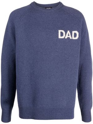 Ron Dorff intarsia-knit Dad lambs wool jumper - Blue