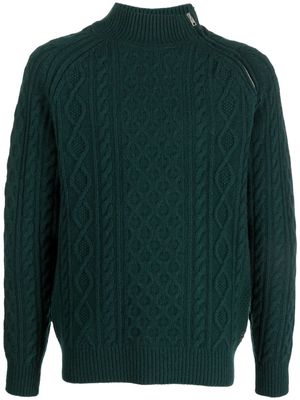 Ron Dorff Telemark cable-knit jumper - Green