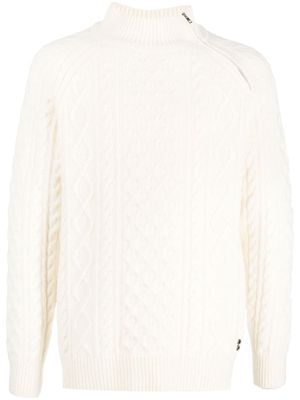 Ron Dorff Telemark cable-knit jumper - White