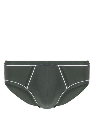 Ron Dorff Y-front contrast-piping briefs - Green