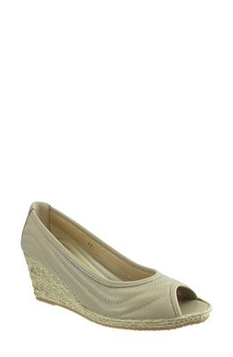 Ron White All Day Heels® Ellary Quilt Espadrille Wedge Sandal in Nude