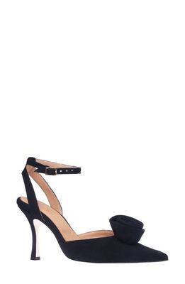 Ron White Grace Weatherproof Ankle Strap Pointed Toe Pump in Onyx