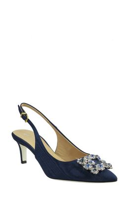 Ron White Oxford Pointed Toe Pump in French Navy