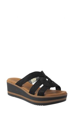 Ron White Penny Water Resistant Wedge Sandal in Onyx