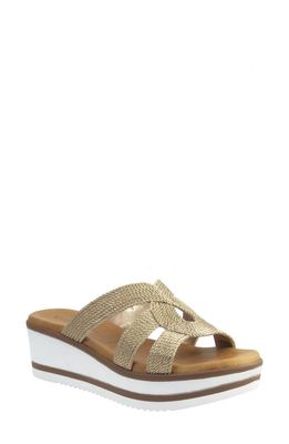 Ron White Penny Water Resistant Wedge Sandal in Rose Gold