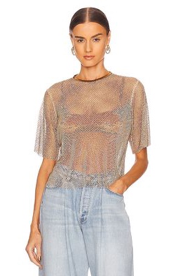 Ronny Kobo Gio Top in Metallic Neutral