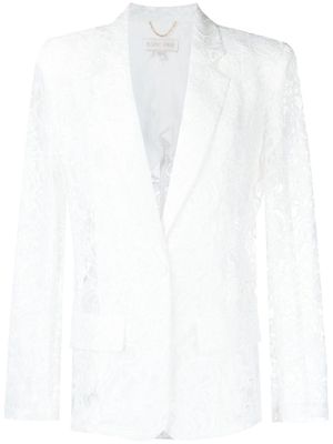 Ronny Kobo single-breasted lace blazer - White