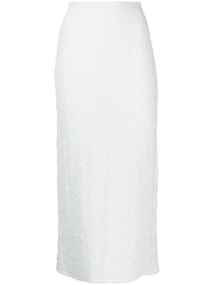 Ronny Kobo textured stretch pencil skirt - White