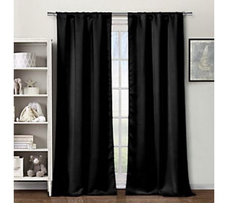 Room Darkening 27x84 Solid Window Curtain Set