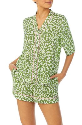 Room Service Pjs Short Pajamas in Green Print