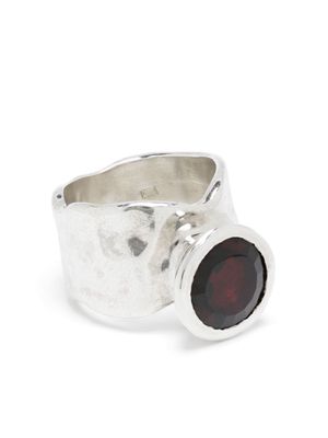 Rosa Maria garnet-embellished sterling silver ring