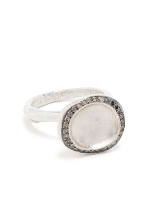 Rosa Maria pavé diamond cocktail ring - Silver