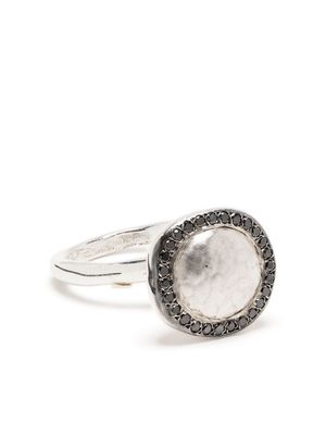 Rosa Maria pavé diamond round cocktail ring - Silver