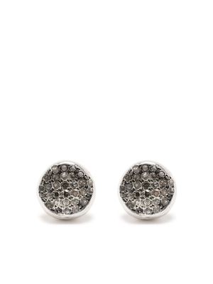 Rosa Maria pavé diamond stud earrings - Silver
