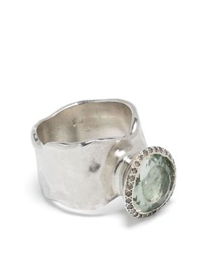 Rosa Maria prasiolite-embellished sterling silver ring