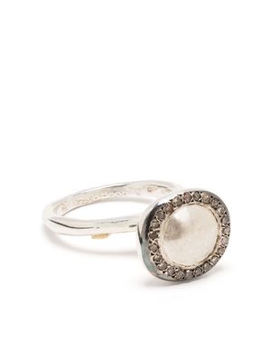 Rosa Maria round pavé diamond ring - Silver