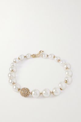 Rosantica - Biancaneve Gold-tone, Faux Pearl And Crystal Necklace - White