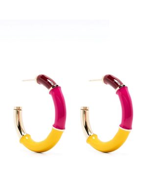 ROSANTICA colour-block half hoop earrings - Yellow