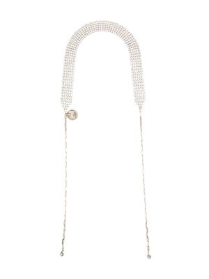 Rosantica crystal-embellished bag strap - White