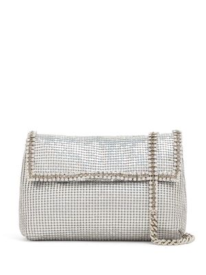 Rosantica crystal-embellished mesh bag - Silver