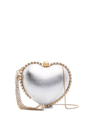 Rosantica Cupido heart-shaped clutch bag - Silver