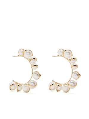 Rosantica Epica pearl hoop earrings - Gold
