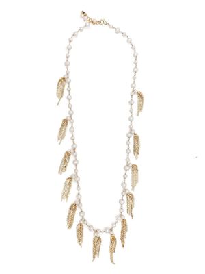 Rosantica fringed pearl-necklace - Gold