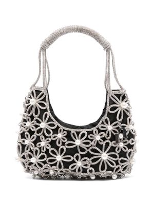 Rosantica Gaia Nodi crystal-embellished shoulder bag - Silver