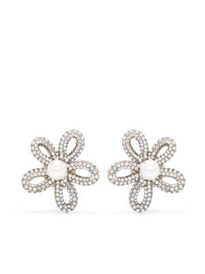 Rosantica Gaia Small crystal-embellished earrings - Silver