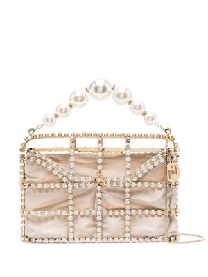 Rosantica Holli crystal-embellished clutch bag - Gold