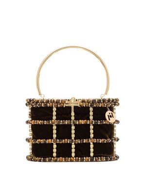 ROSANTICA Holli Diletta bead-embellished tote bag - Brown
