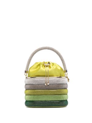 Rosantica Holli Favilla rhinestone-embellished tote bag - Green