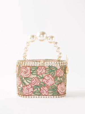 Rosantica - Holli Spiga Crystal-embellished Handbag - Womens - Pink Multi