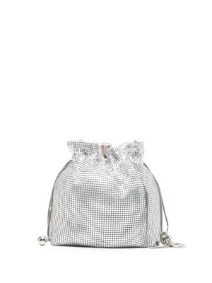 Rosantica metallic mesh drawstring bag - Silver