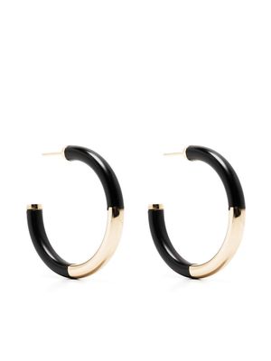 ROSANTICA panelled half hoop earrings - Black