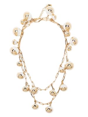 Rosantica pearl-embellished necklace - Gold