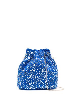 Rosantica Selene Illusione crystal bucket bag - Blue