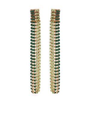 Rosantica Turbo crystal-embellished drop earrings - Green
