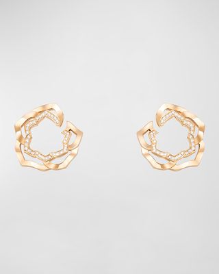Rose 18K Rose Gold Diamond Earrings