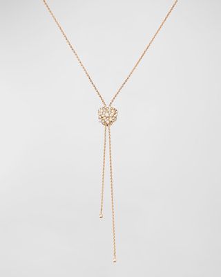 Rose 18K Rose Gold Lariat Diamond Necklace